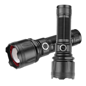 Waterproof 5 Work Modes Super Bright Metal Button Type C USB Rechargeable White Laser XHP160 LED Tactical Flashlights