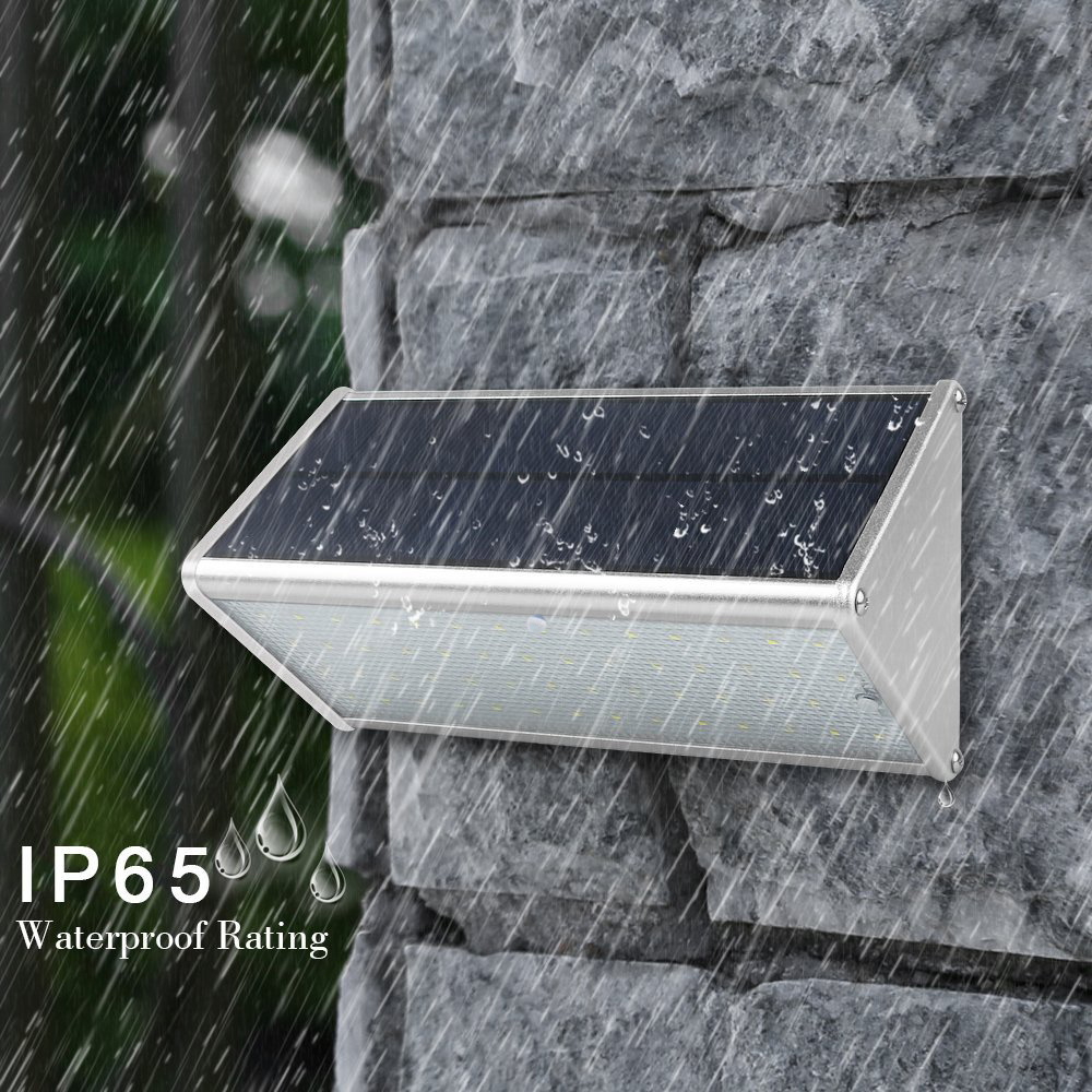 Super Bright Aluminum Housing Security Sensor Lights 1100 Lumens Wireless LED Motion Sensor Lights Solar Outdoor Lights