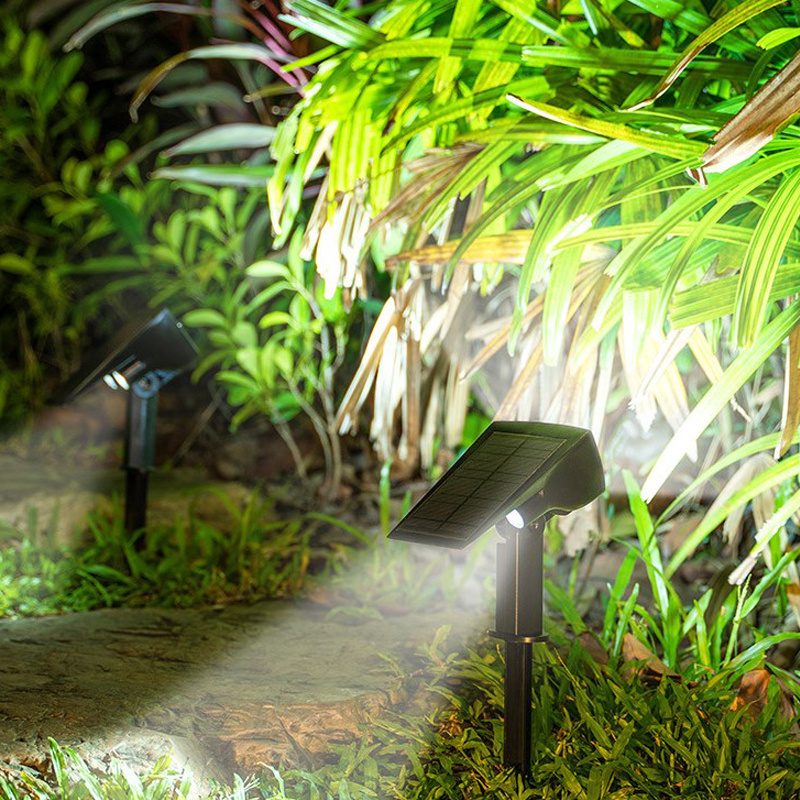 High Quality 43 LED 10W Waterproof Adjustable Solar Spot Lights Multi-color Wireless Solar Lawn Lights