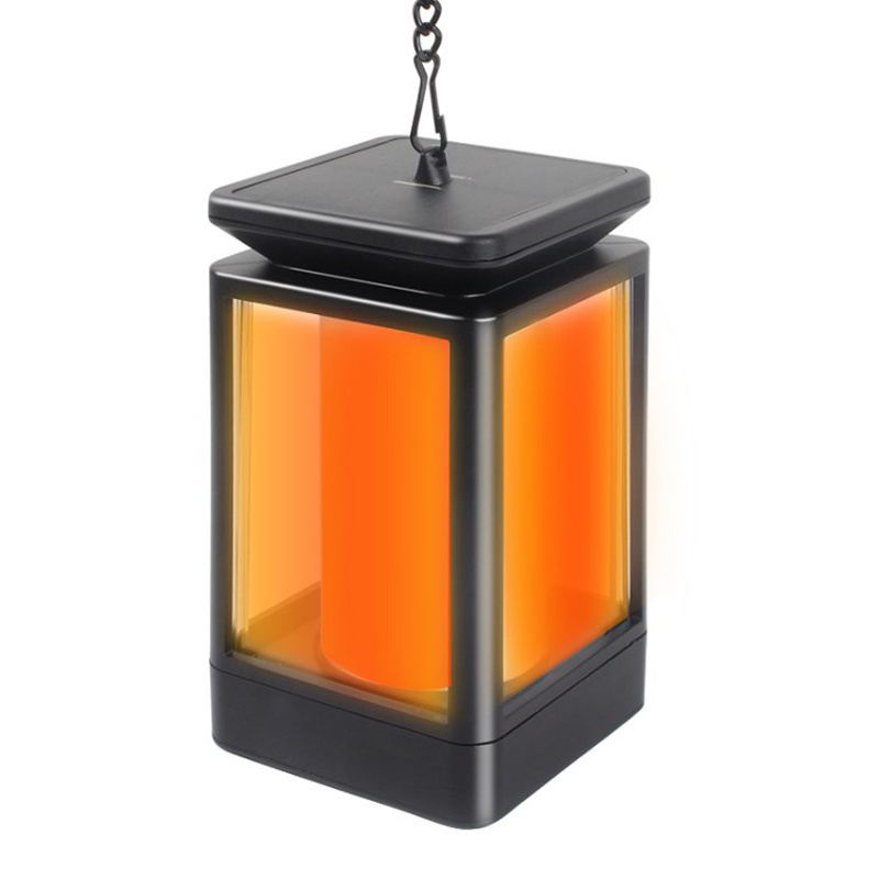 99LED Waterproof Outdoor 3 Working Modes Solar Lights Flickering Flame Lantern USB Rechargeable Solar Hanging Lanterns