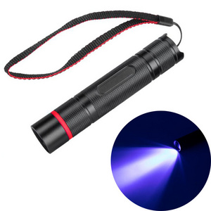 Professional Grade High Power Rechargeable 18650 USB-C Charge Black Light Flashlight 365nm Mini UV Flashlight with Black Filter