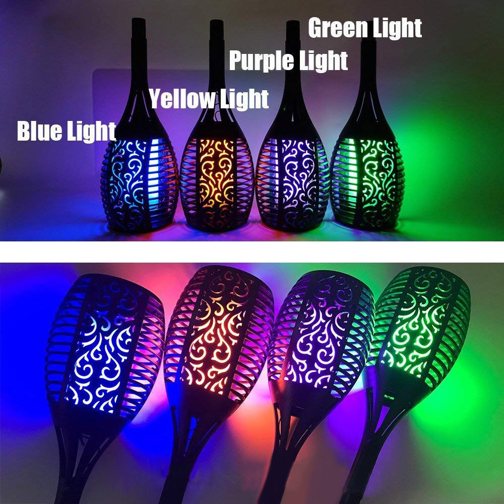 7 Colour Outdoor Waterproof Flame Solar Garden Light Dancing Flickering Flame Solar LED Light