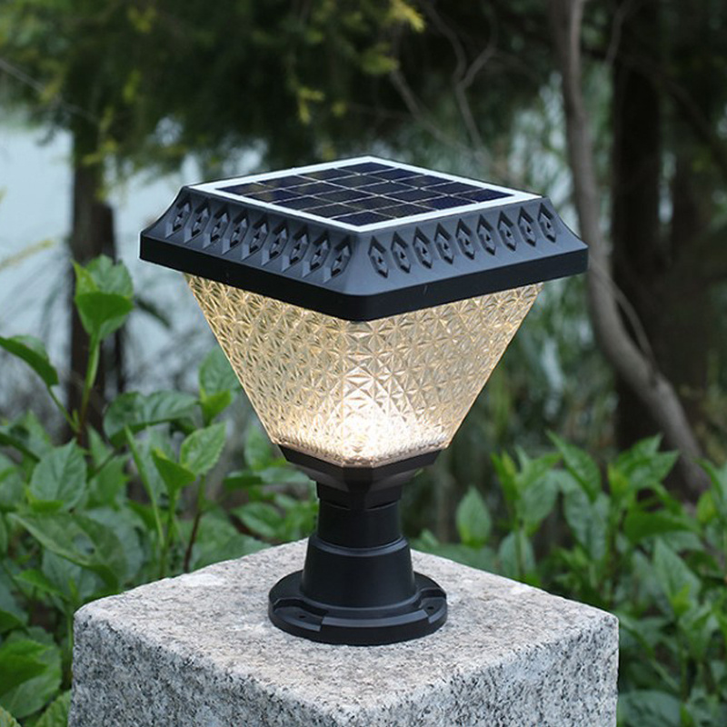 Square Triangle Round Hexagon Wall Mounted Stake Post Pillar Solar Pathway Light Solar Garden Post Lights Outdoor