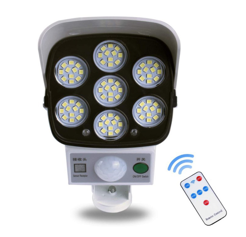 77 LED 3 Modes Solar Motion Sensor Light Outdoor Solar Simulation Monitoring Security Lighting Fake Surveillance Cameras Lights