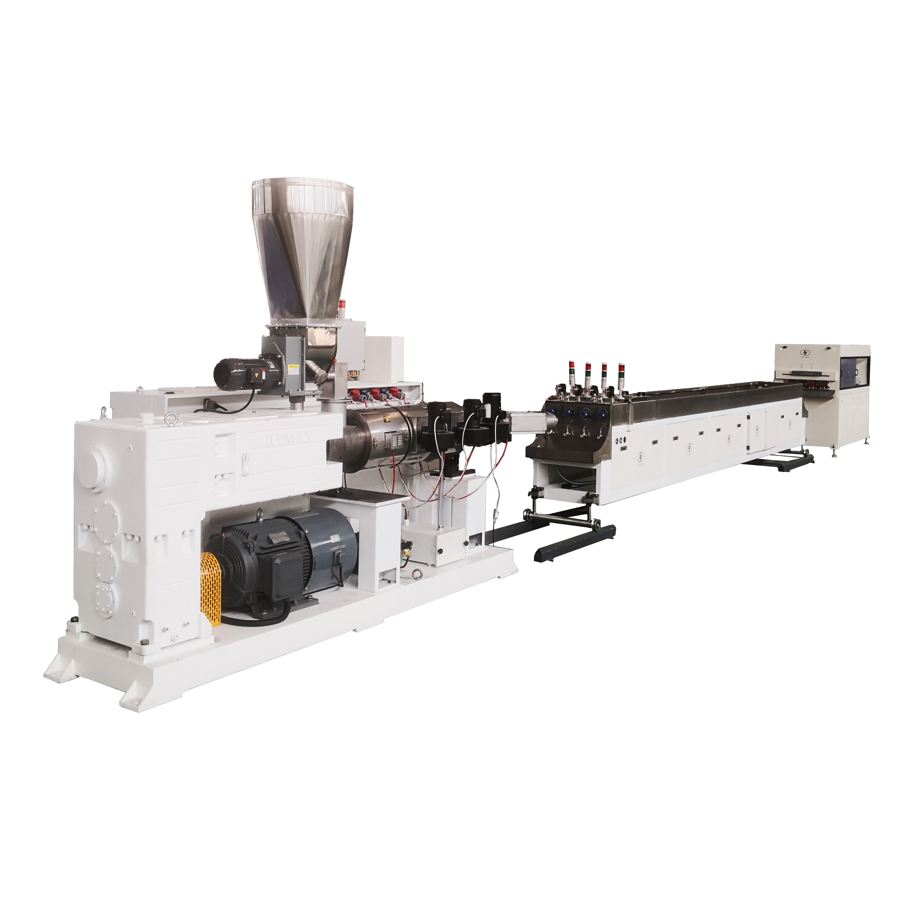 HYPET high output PVC UPVC CPVC four pipe production line extrusion machine 16-32mm 20-63mm for conduit tube drainage pipe