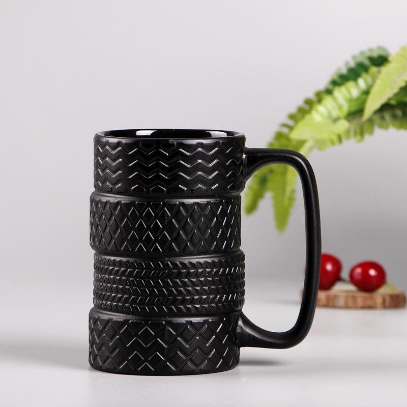 HY Creative cup Large capacity ceramic cup New strange mug Ceramic tire cup