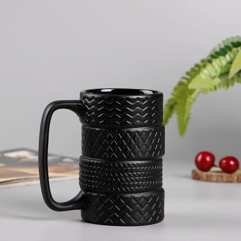 HY Creative cup Large capacity ceramic cup New strange mug Ceramic tire cup