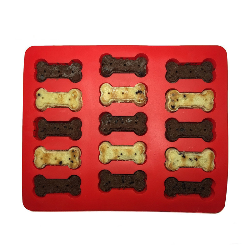 Paw and Bone Shaped Silicone Dog Treats Baking Molds for Kids, Pets, Dog-lovers Cookie Cutter