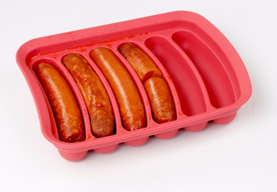 DIY Sausage Making Mold Silicone Burger Hot Dog Maker Mould With 6 Cavity Patty Makers