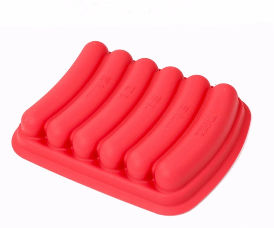 DIY Sausage Making Mold Silicone Burger Hot Dog Maker Mould With 6 Cavity Patty Makers