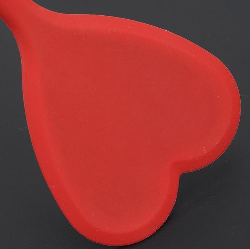 HY Creative Heart Shaped Red Silicone Spatula