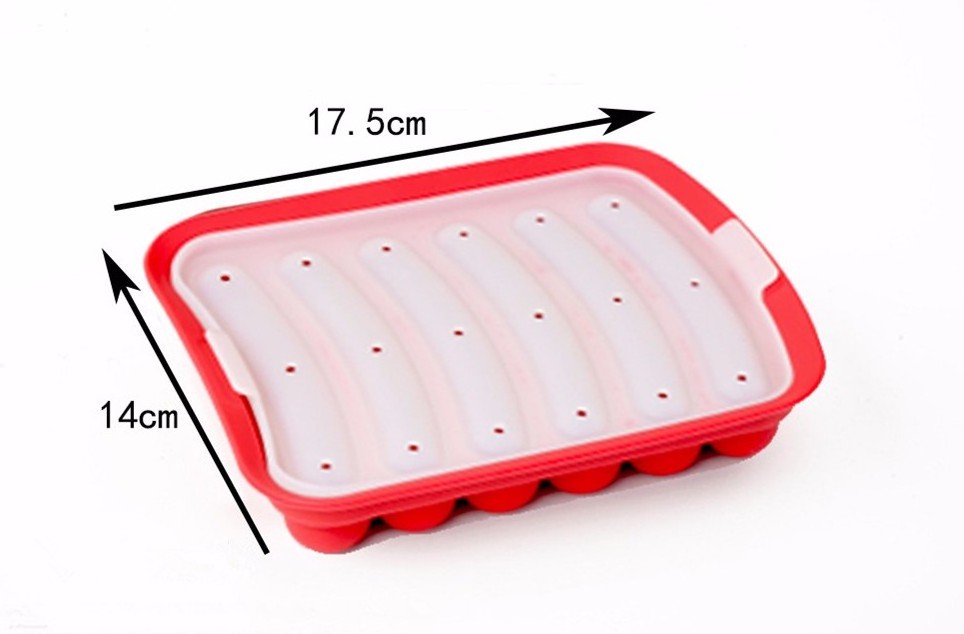 DIY Sausage Making Mold Silicone Burger Hot Dog Maker Mould With 6 Cavity Patty Makers