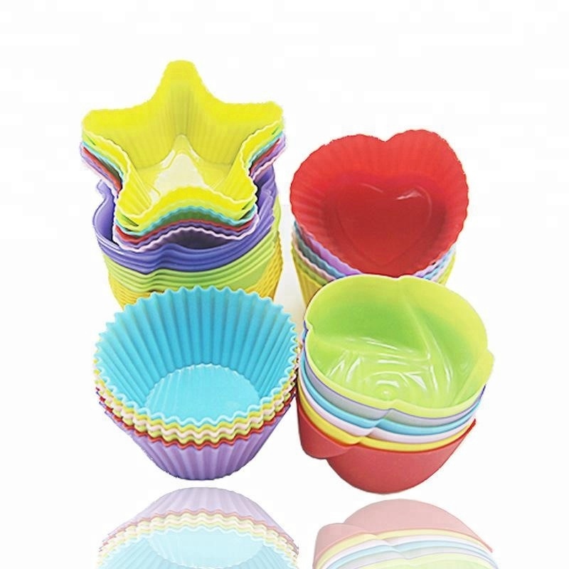 7cm Reusable Silicone Cupcake Molds Baking Molds Muffin Cups Nonstick Cupcake Baking Liners