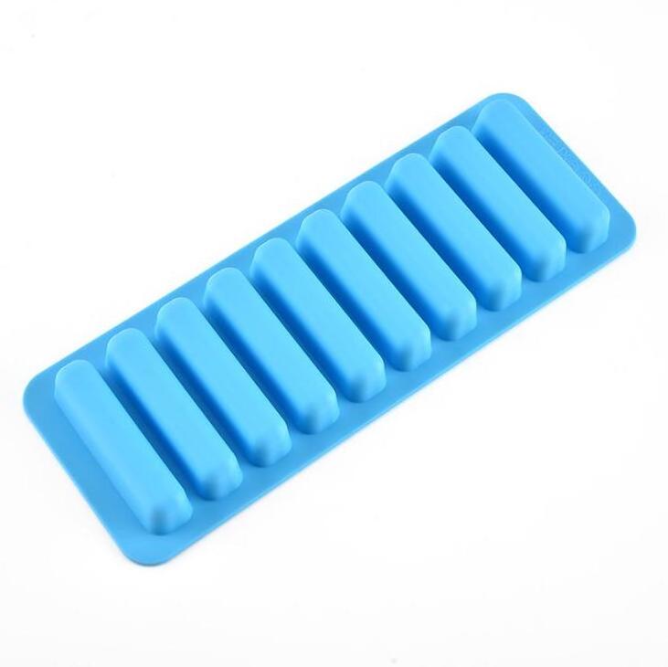 Ice Cube Tray with Easy Release Push Pop Out Narrow Ice Stick Cubes for Small Mouth Sport Water Bottles