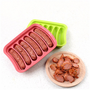 DIY Sausage Making Mold Silicone Burger Hot Dog Maker Mould With 6 Cavity Patty Makers