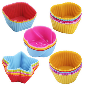 7cm Reusable Silicone Cupcake Molds Baking Molds Muffin Cups Nonstick Cupcake Baking Liners