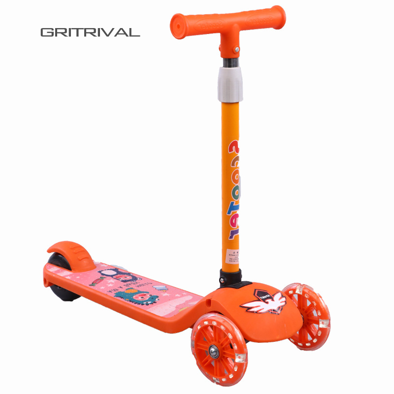 cheap kids skateboard scooty / 3 4 wheel four light up toddler children car sit skate scooters for kids boys girls 2 year old