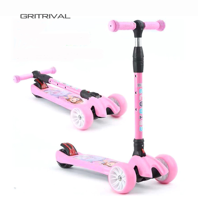 ride on kids led scooters 2yrs girls / pink purple push kids scooter / patinete infantil menina menino em varejo