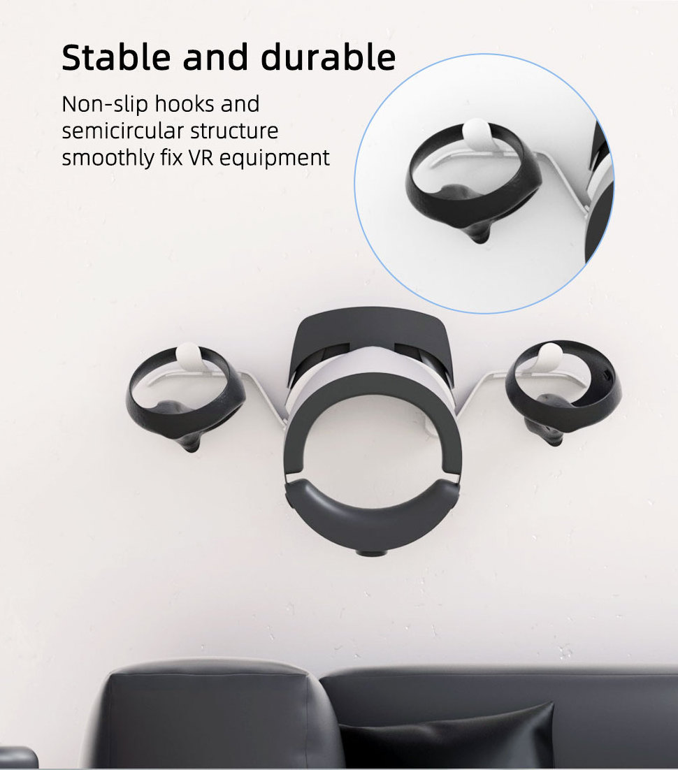 Suitable for Ocus Qst 2 Game Controller Pico3 Pico 4 Pro VR Headset Wall Mount Stand VR Universal Storage Bracket