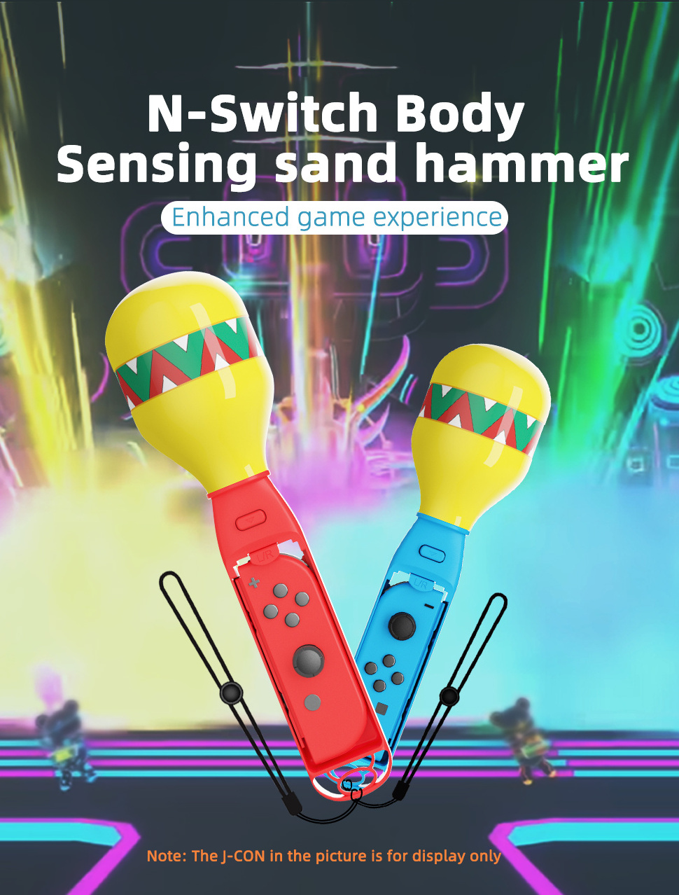 Nitendo Switch Body Sensing Small Handle Game Sand Hammer For Joy Con Nintend Switch Oled Gaming Joystick Grip Sand Hammer