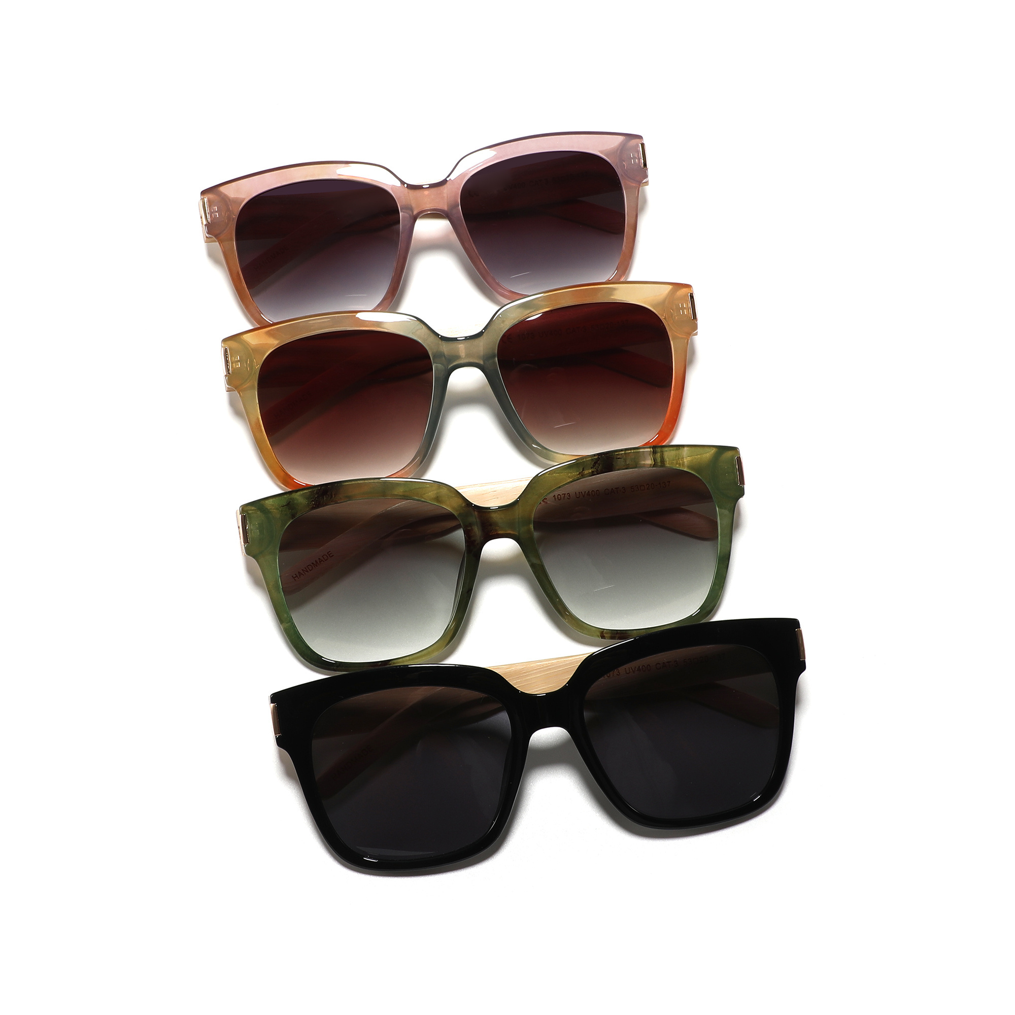 Dropshipping women sunglasses bamboo glasses with PC frame +bamboo leg sunglasses manufacturer