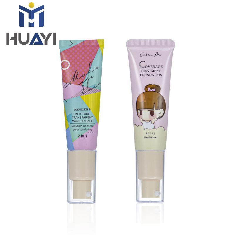 clear transparent cream plastic tubes aluminum cosmetic tubes for cosmetic printed squeeze plastic tube packaging