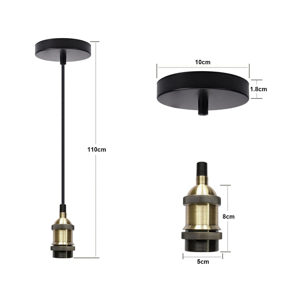 New Design Old Fashion Hanging Atmosphere Universal Edison Lamp Bulb Led Metal Ceiling Vintage E27 Lamp Holder For Chandelier