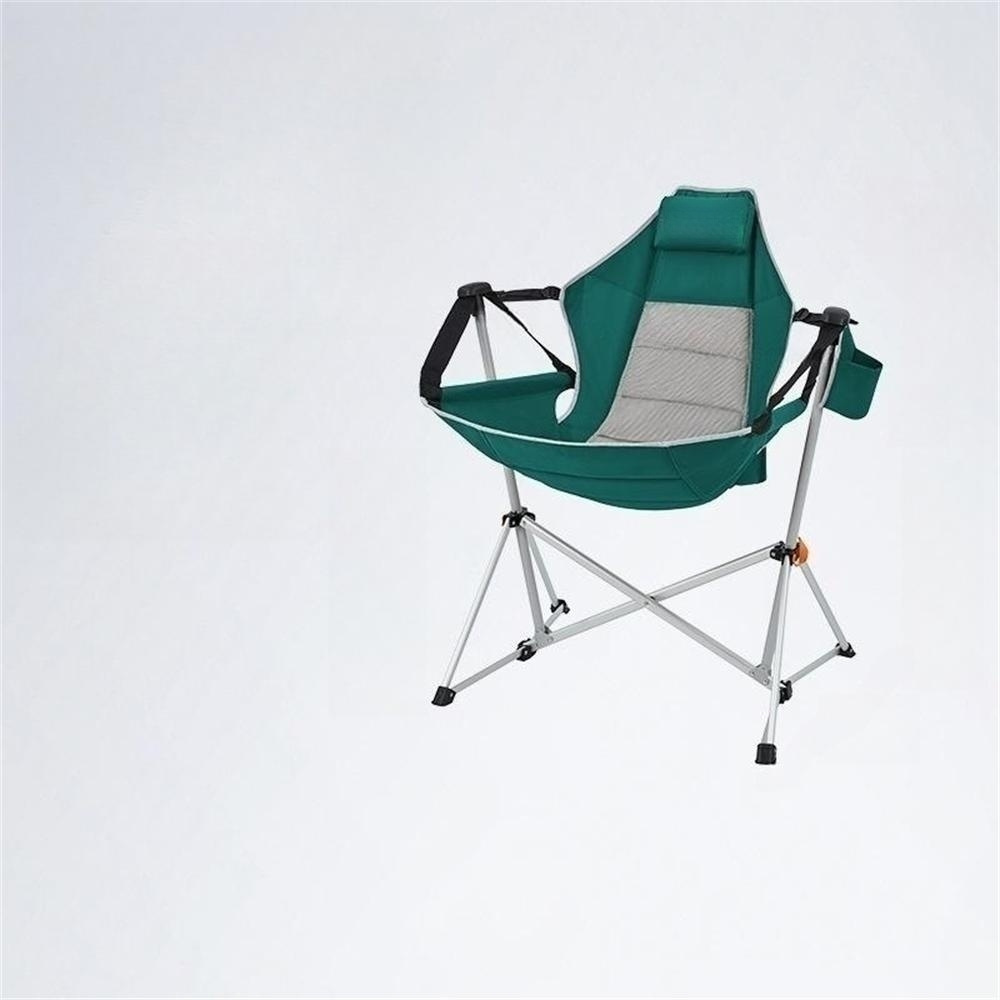 High Quality Leisure Low Seat Folding Portable Recliner Picnic Oxford Cloth Rocking Camping Chair