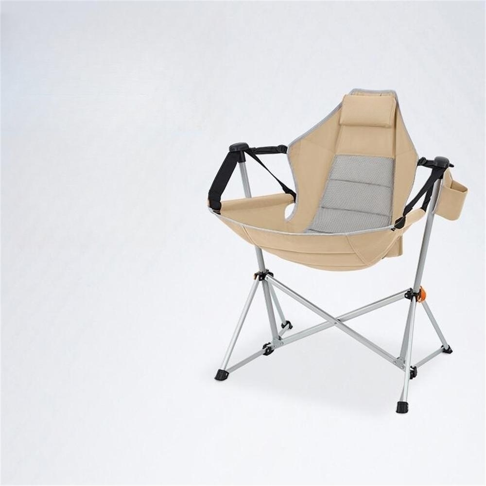 High Quality Leisure Low Seat Folding Portable Recliner Picnic Oxford Cloth Rocking Camping Chair