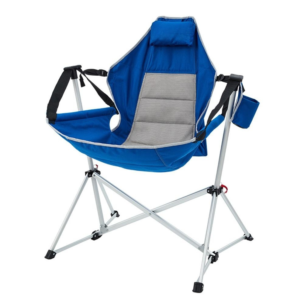 High Quality Leisure Low Seat Folding Portable Recliner Picnic Oxford Cloth Rocking Camping Chair