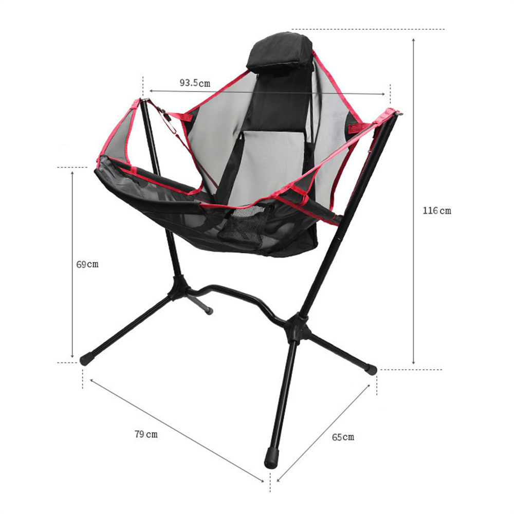 Outdoor Luxury Recliner Relaxation Comfort Garden Portable Fishing Picnic Camping Rocking Swinging Travel Folding Chair