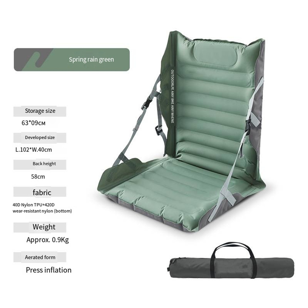 Camping Inflatable Folding Sports Stadium Mattress Mat Chair Fishing Reclining Air Pad Bleacher Cushion Backrest Beach Chair