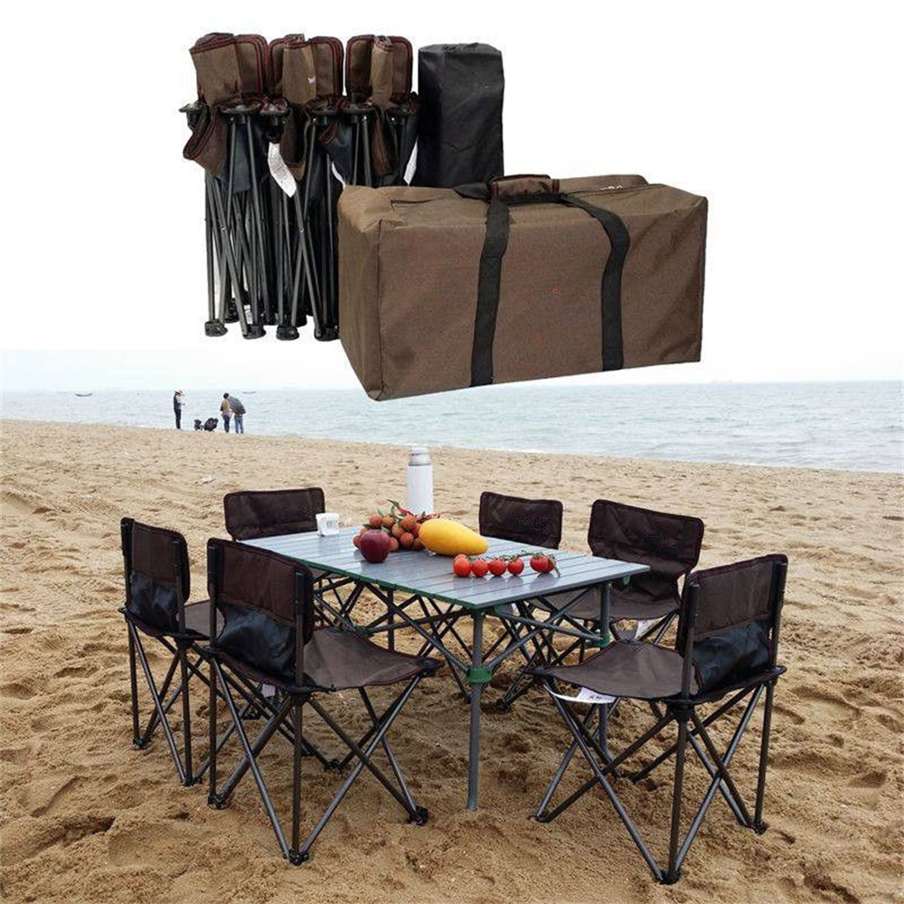 Outdoor Barbecue Picnic Leisure Aluminum Alloy Lightweight Portable Camping Folding Table And Chair