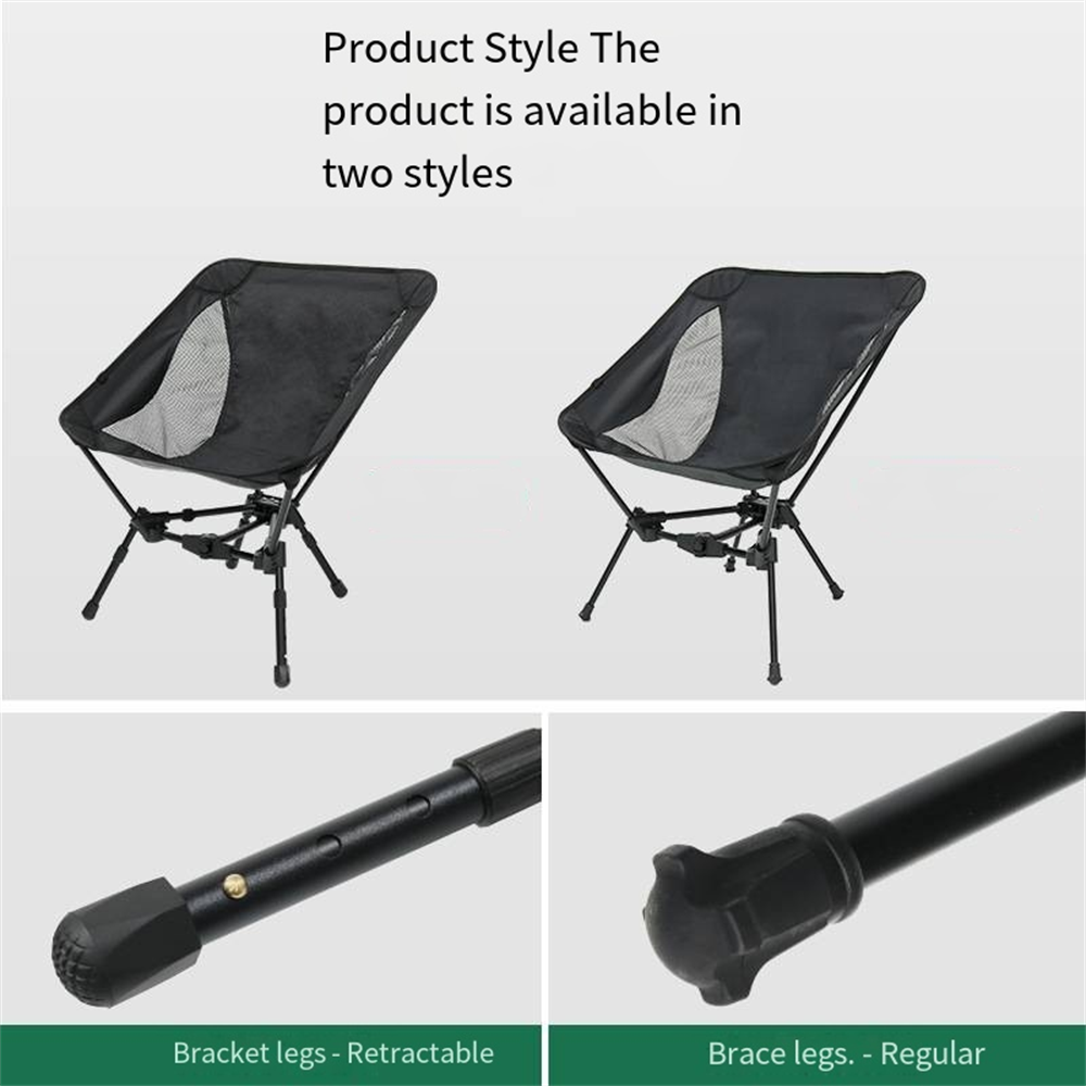 Oem Outdoor Aluminum Alloy Bracket Oxford Cloth Adjustable Height Foldable Beach Moon Folding Ultralight Camping Chair