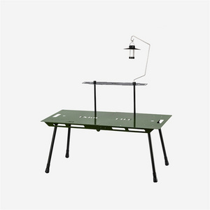 High Quality Korea Hanging Storage Rack Custom Metal Tactics Tourism Portable Kitchen Out door IGT Foldable Camping Table