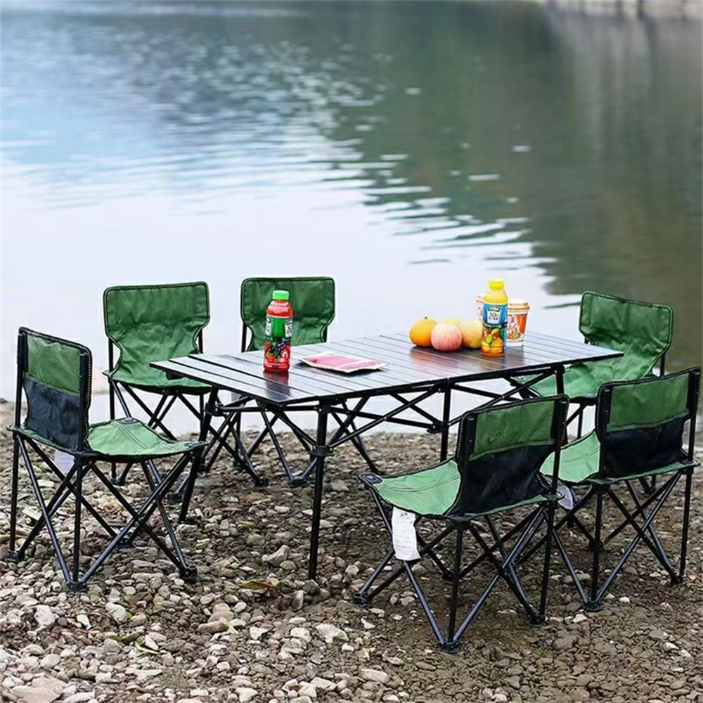 Outdoor Barbecue Picnic Leisure Aluminum Alloy Lightweight Portable Camping Folding Table And Chair