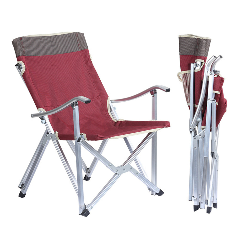 Hot Selling Outdoor Beach Multifunctional Creative Adjustable Backrest Comfy Oxford Camping Chair