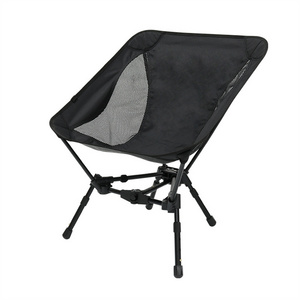 Oem Outdoor Aluminum Alloy Bracket Oxford Cloth Adjustable Height Foldable Beach Moon Folding Ultralight Camping Chair