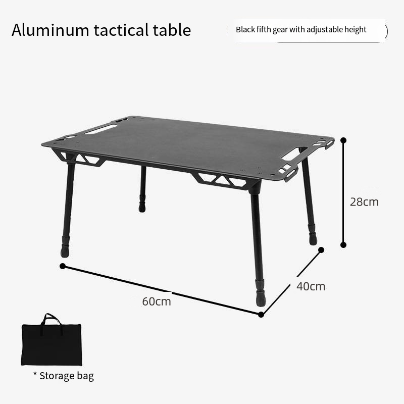 OEM Hanging Rack Outdoor Portable Furniture Square Camping Aluminum Cooking Tactics Foldable Table