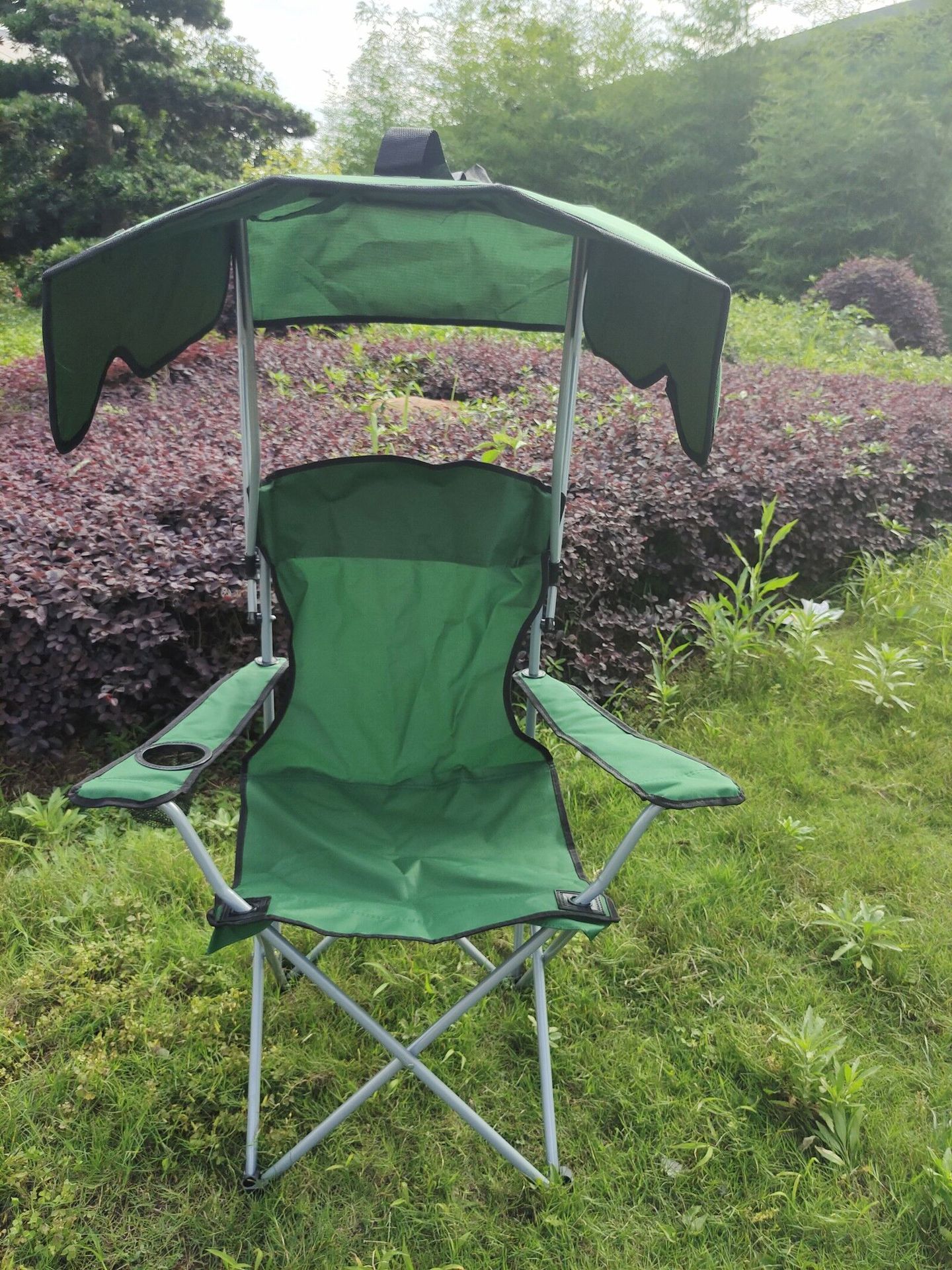 Oem Folding Portable Durable Lightweight Outdoor Picnic Fishing Camping Chair With Umbrella