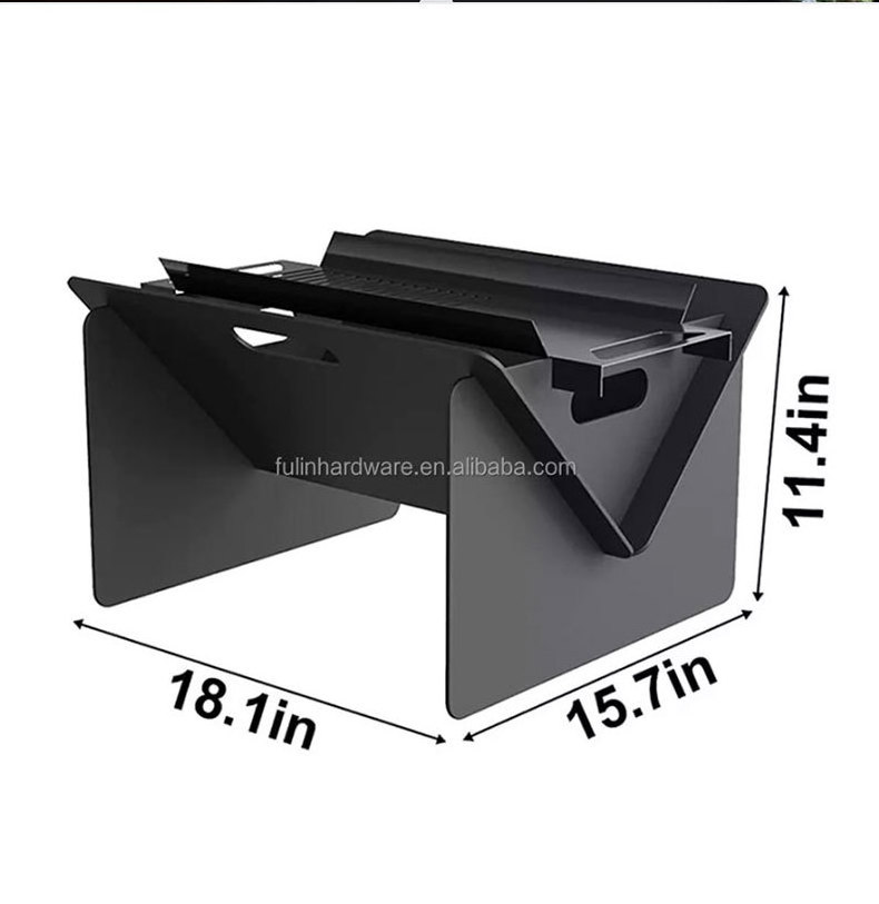 Outdoor Picnic Barbecue Camping Portable Metal Stove Backyard Wood Burning Folding Steel Fire Pit