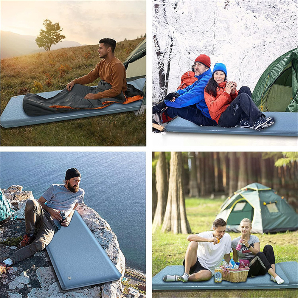 Oem Outdoor Folding Sponge Built-In Inflation Valve Thicken Auto Inflatable Air Bed Car Cushion Camping Sleeping Mat Pad