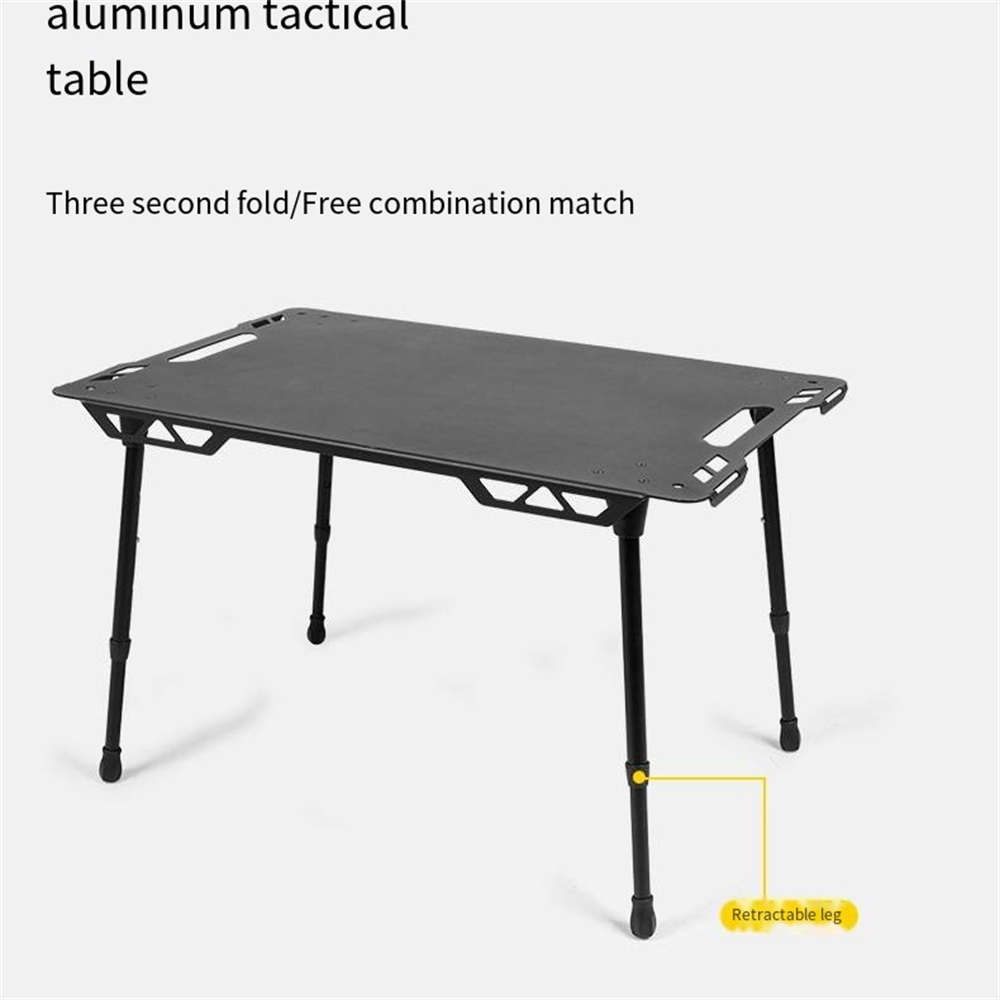 OEM Hanging Rack Outdoor Portable Furniture Square Camping Aluminum Cooking Tactics Foldable Table