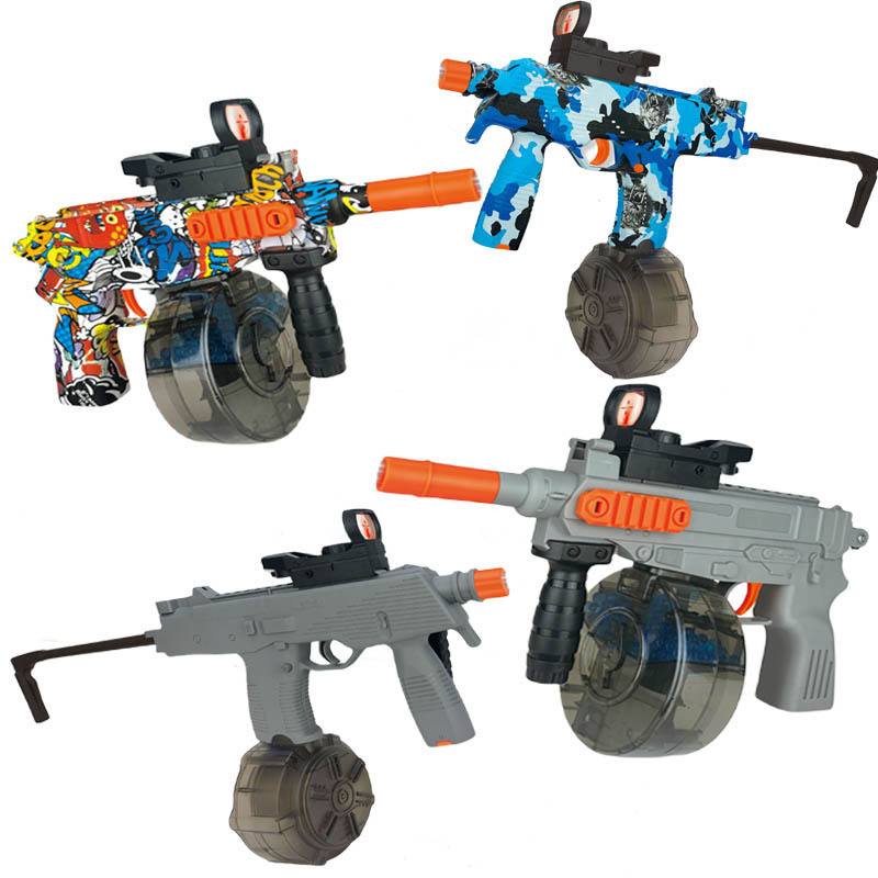 Yuanqi latest products 2024 high power m4 mp9 pistola hidrogel water bullet gel blaster gun splatter ball gel blaster with drum