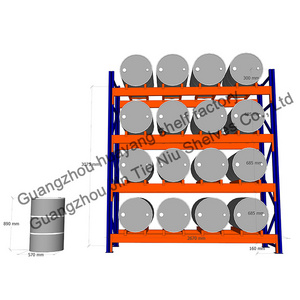 Warehouse fabric roll stackable roller racking systems barrel bucket tub For Mezzanine Shelf Shelves