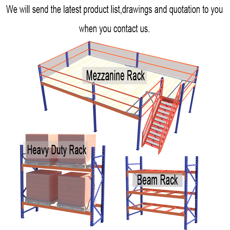 Shelf Warehouse Storage Metal Mezzanine Floor Big Bag Pallet Ing Stackable Heavy Duty Bin For Rack Shelf Shelves