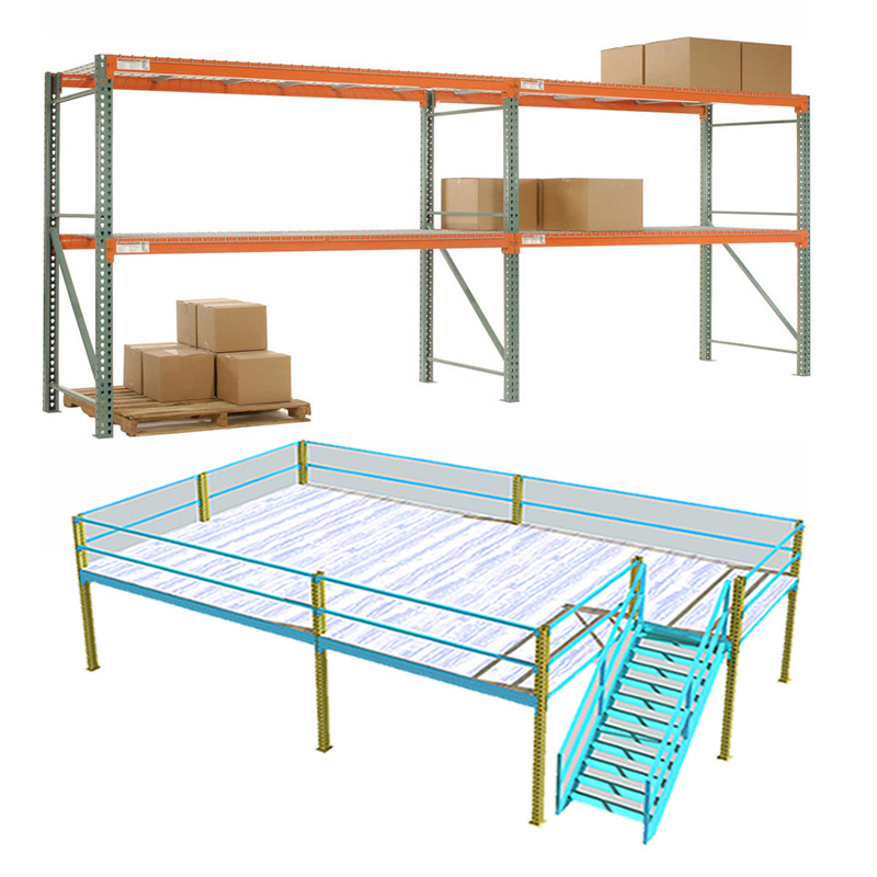 industrial warehouse selective pallet rack mezzanine floor kits for rack shelf shelves