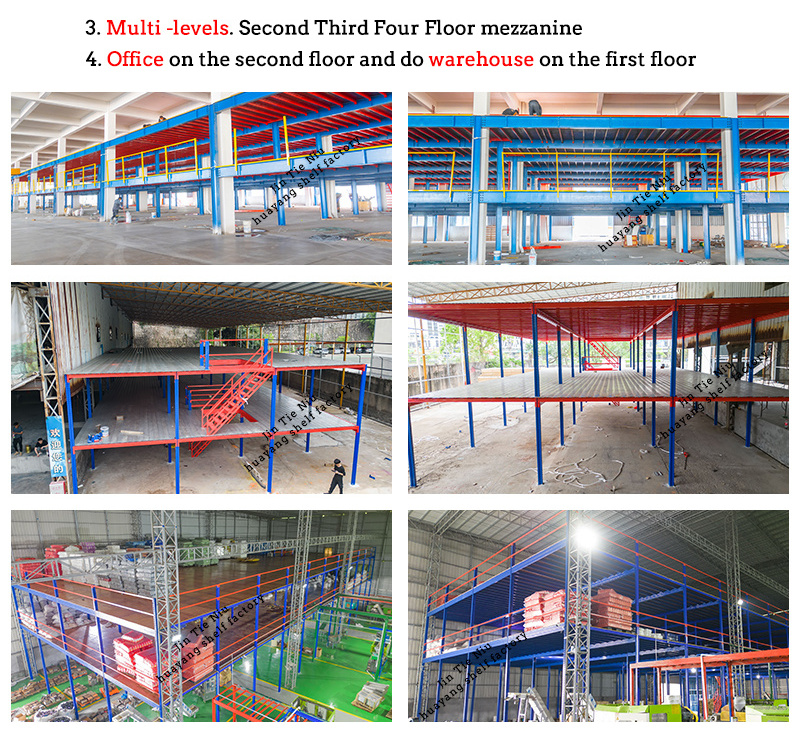 550 Square Meter Steel Structure Selective Mezzanine Floor Metal Warehouse Rack Industrial Racking 4000Kg