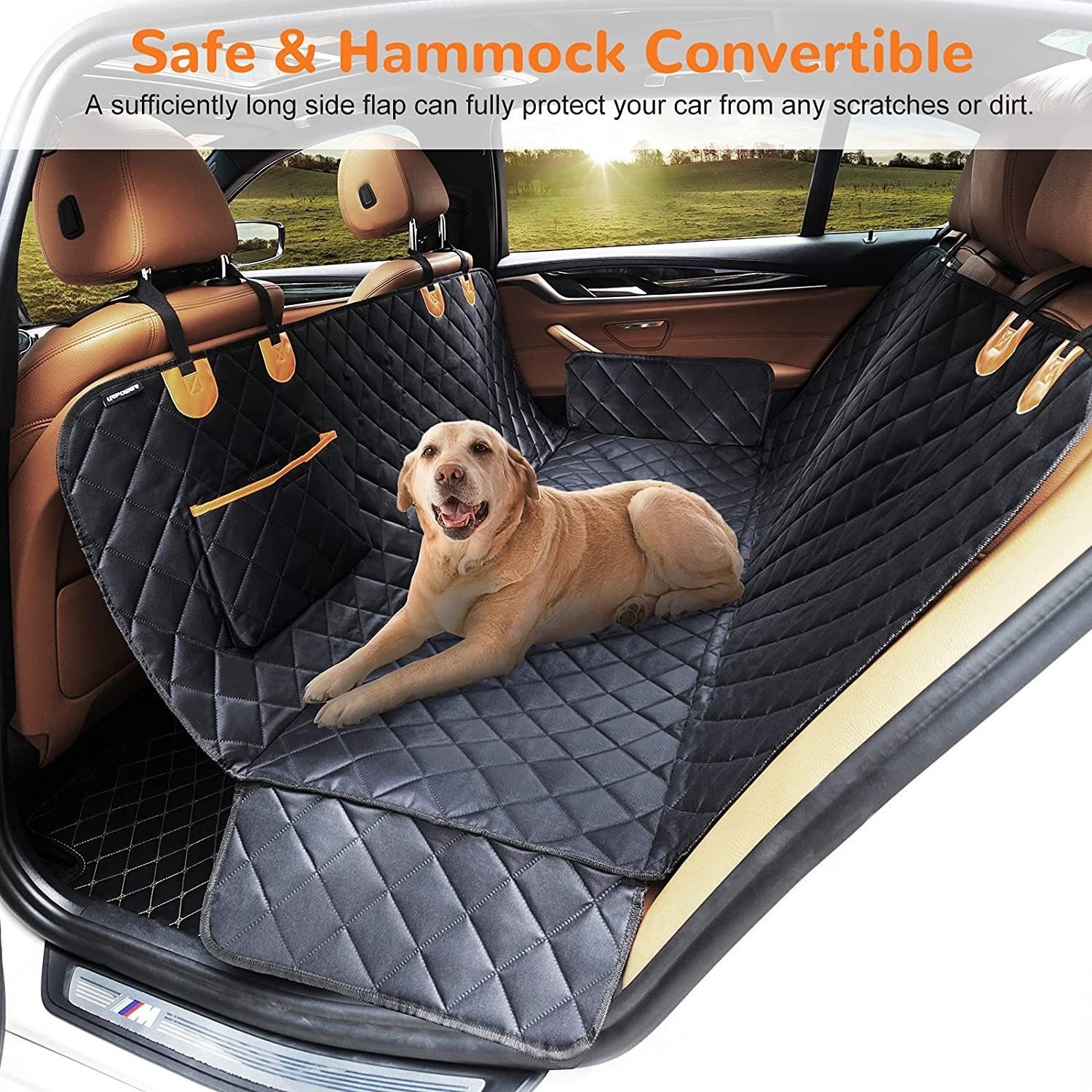 Hyra Safety Luxury Travel Front Protective Green Waterproof Hammock Protector Carrier Pet Booster Dog Car Seat Cover For Dog