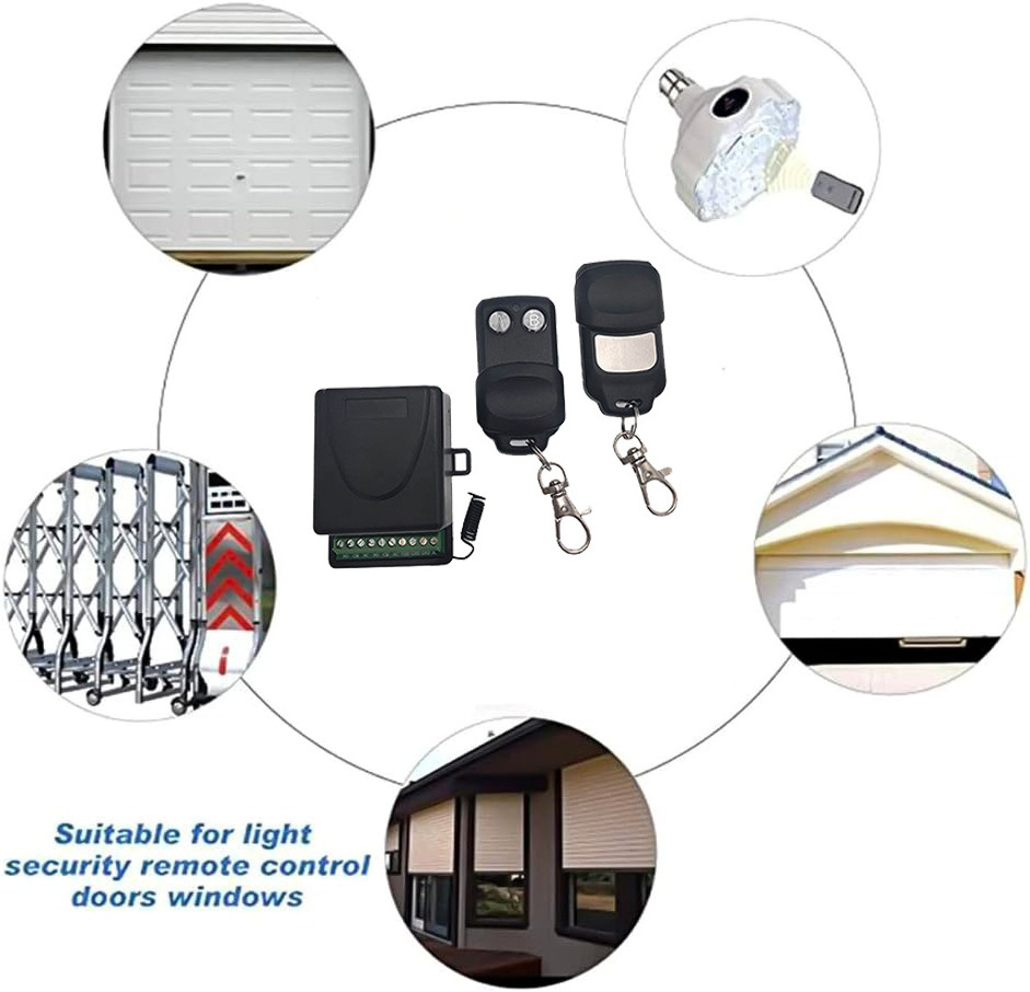 Universal And Compatible Remote Control With Receiver DC 12V-24V 433 mhz rf transmitter and receiver module receiver remote